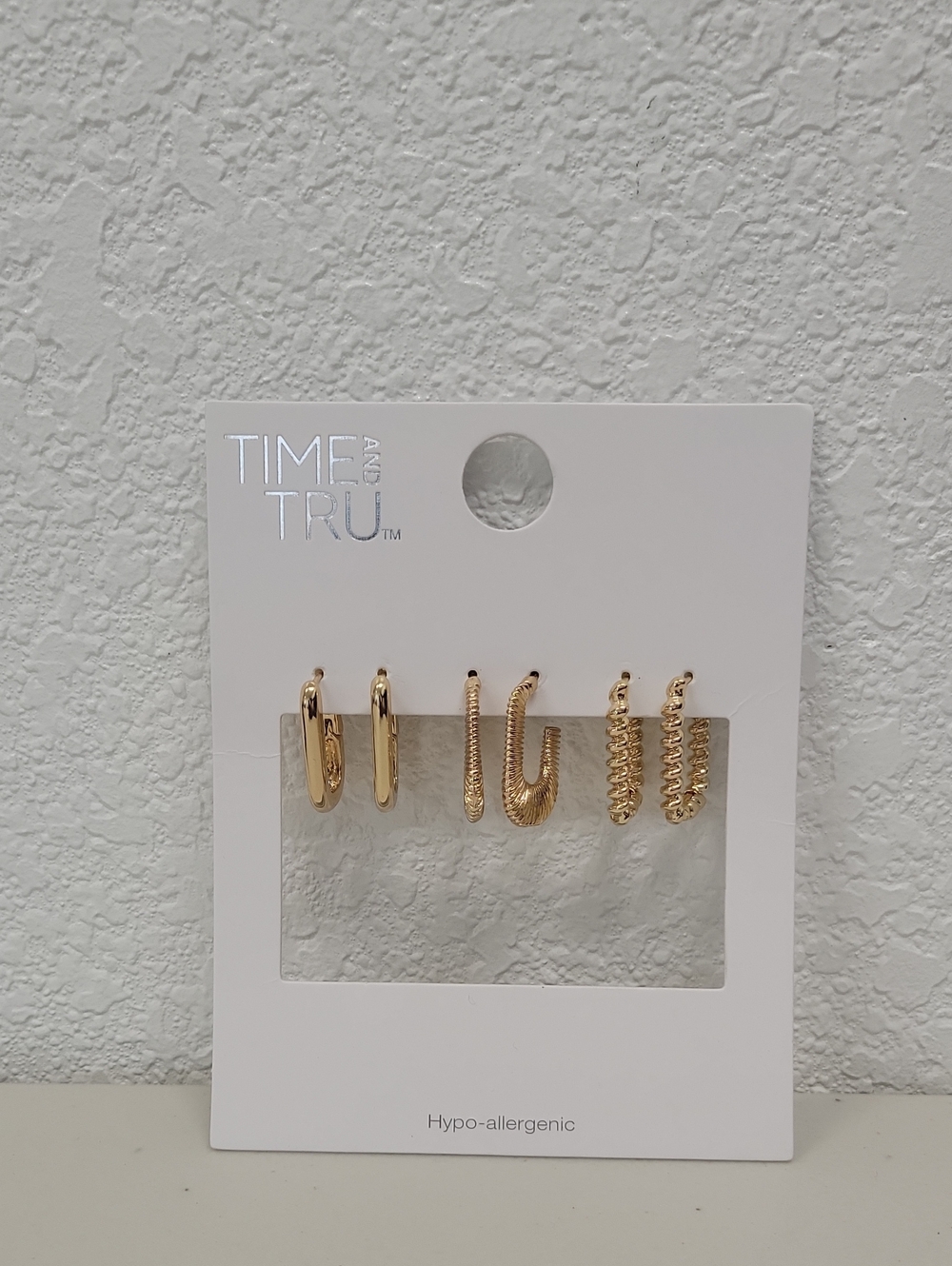 Gold Tone Mixed Huggie and Hoop Earring Set